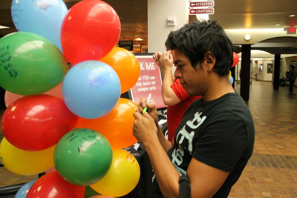 WT Buff signing that he will keep campus safe